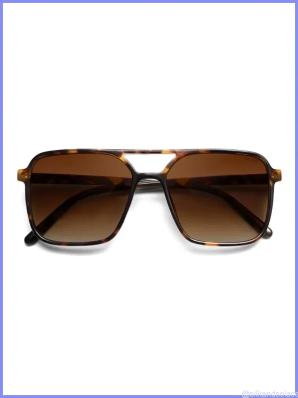 SOJOS Retro Aviator Square Sunglasses UV400 Full Frame Adult